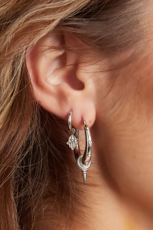 Earrings with charm - Silver Color color h5 Picture3